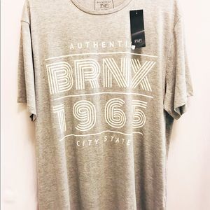 NWT F&F Men’s XXL Grey “Bronx 1965” Cotton T-Shirt
